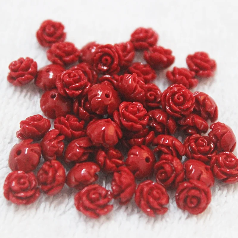 Wholesale gemstone jewelry synthetic coral flowers