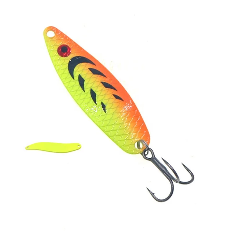 HISTOLURE Fishing Lure Metal Spoons Hard Lures 62mm10g Treble Hook Salmon Bass Metal Bait Artificial Wobblers Spinner SequinsJig