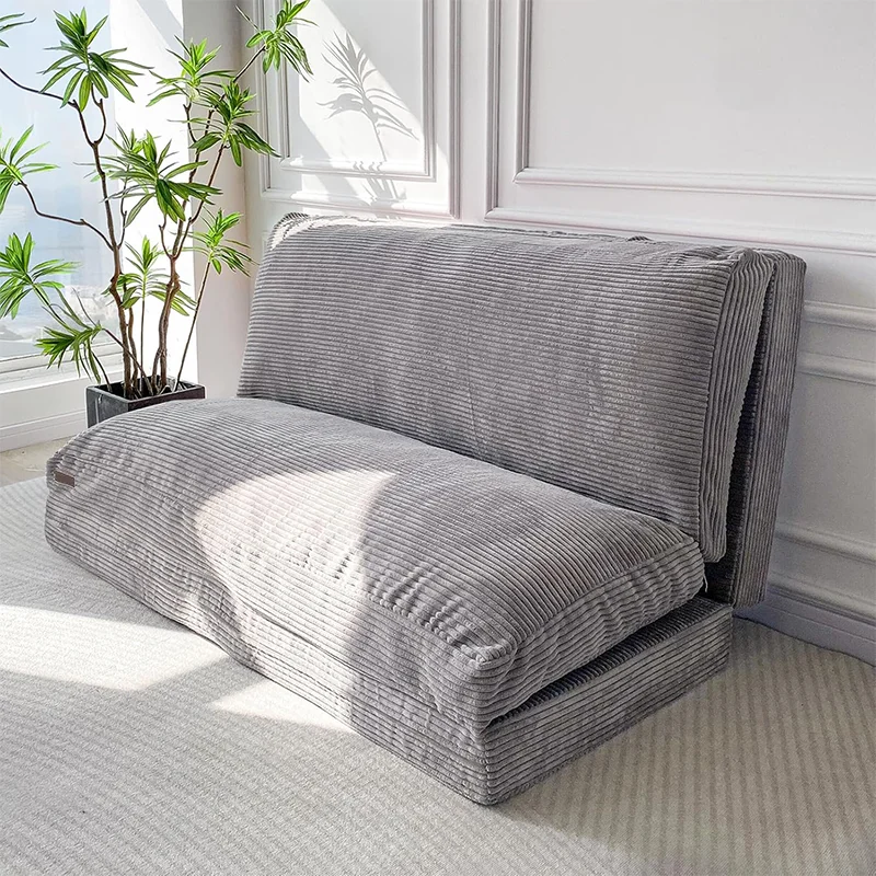 Extra Thick Long Floor Sofa Corded Washable Cover Nature Folding Bean Bag Bed for Adults