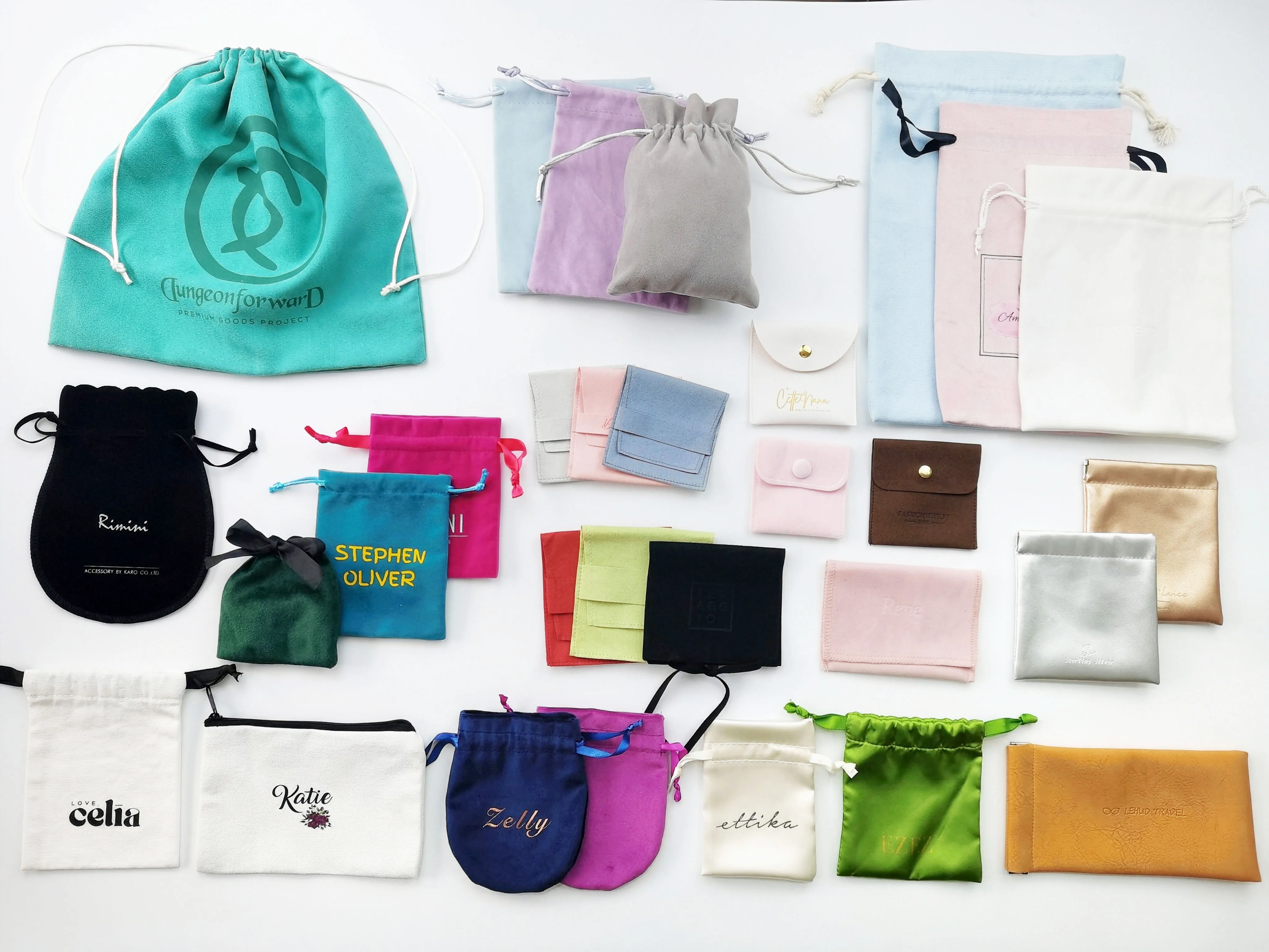 Custom Printed Small drawstring bag Promotional Velvet Jewelry Packaging Bag Luxury Gift Pouch Velvet Bag