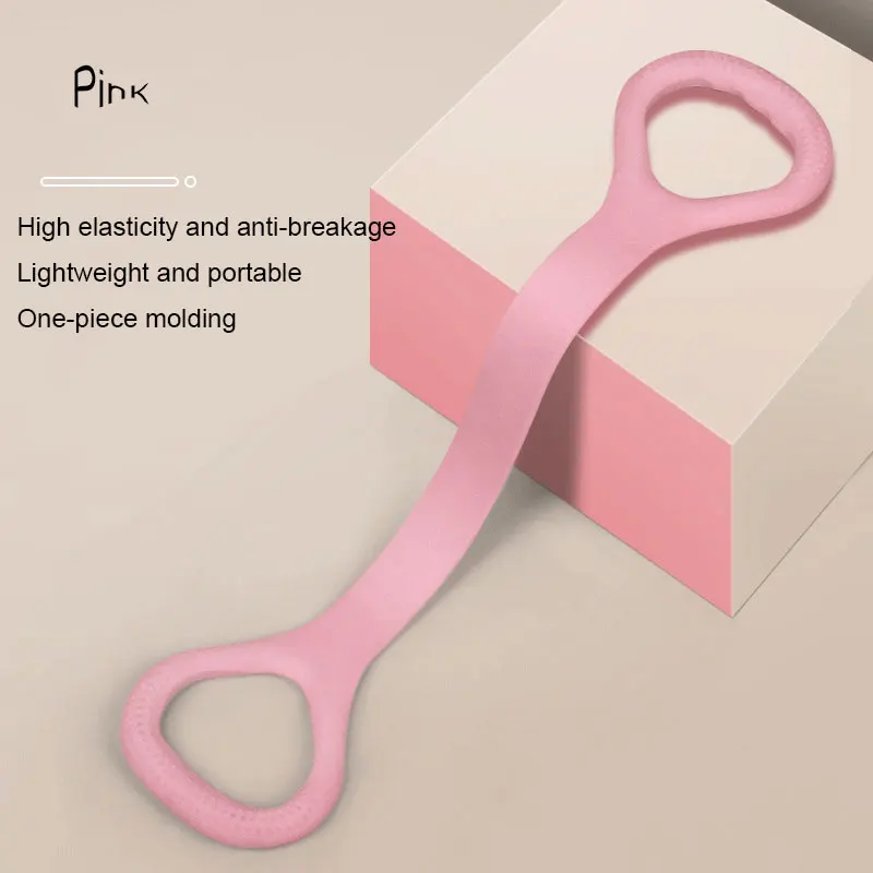 Figure 8 Fitness Elastic Band with Handles Arm Back Training Elastic Ropes for Physical Therapy Yoga Pilates Stretching