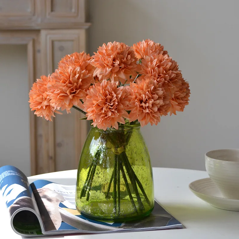 Шелковые Цветочные шары, 3 головки, украшение для дома, искусственный Новый год, Пасха, День матери, китайский новый год