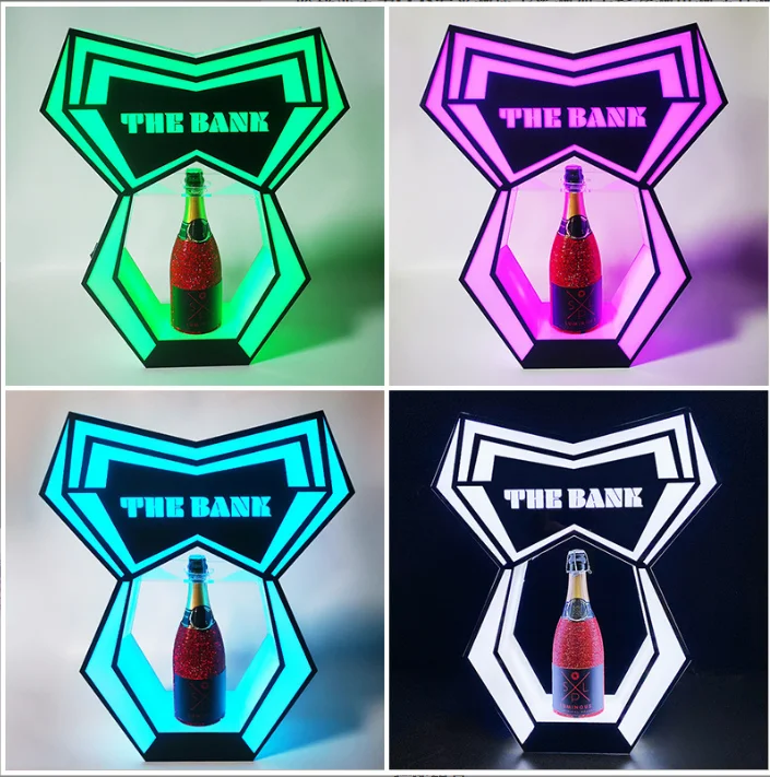 Bar Rechargeable Acrylic LED Clup HOOKAH  Presenter Sign Night Clup VIP Bottle Sevice Presenter Glorifier
