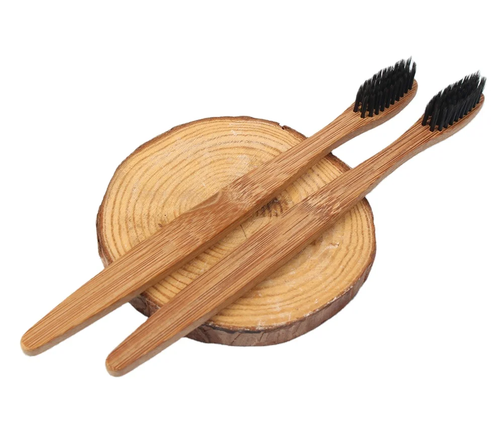 
New design mixed color bamboo toothbrush Eco Friendly wooden Toothbrush Soft bristle Tip Charcoal adults oral care toothbrush 