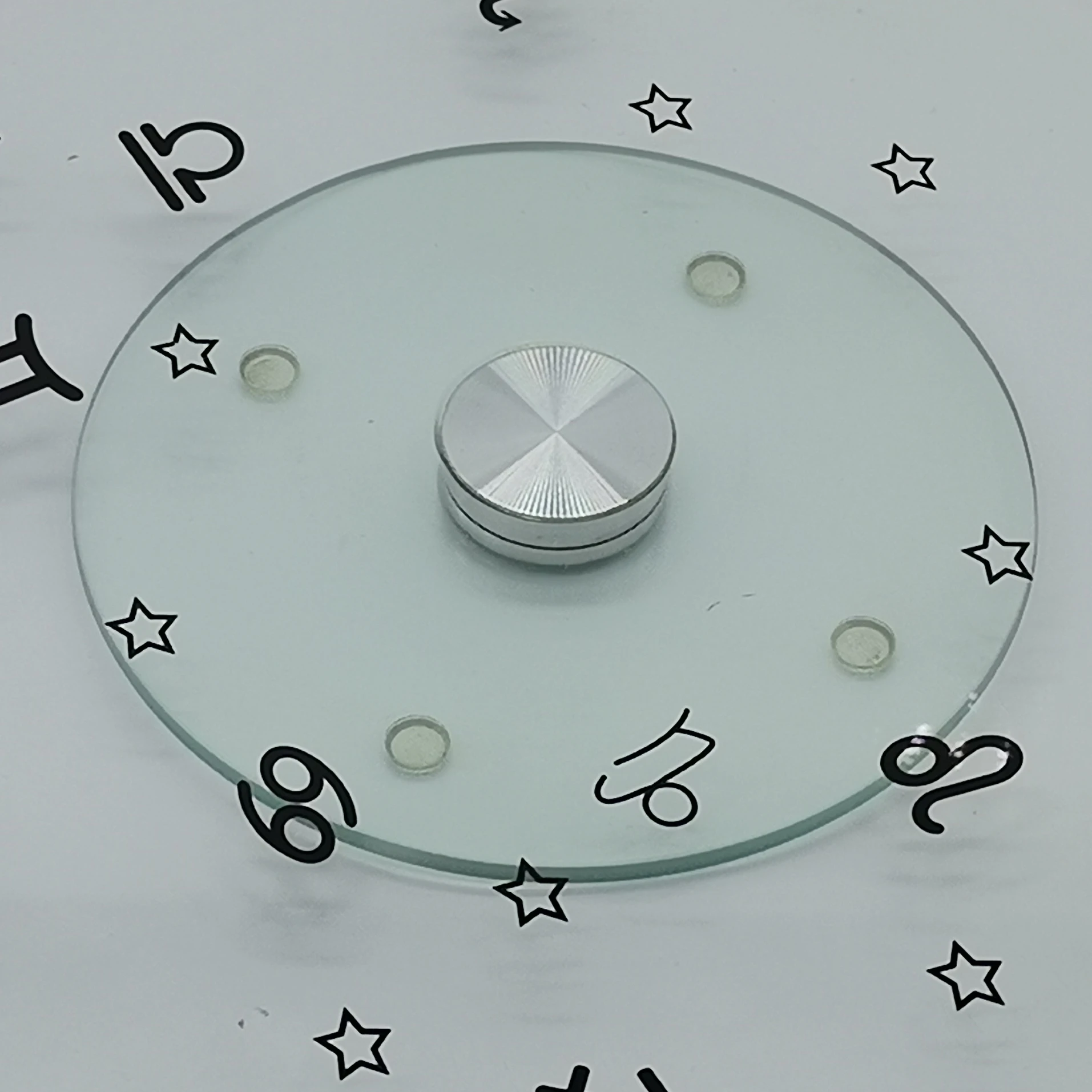 Wholesale crystal tempered glass lazy susan turntable