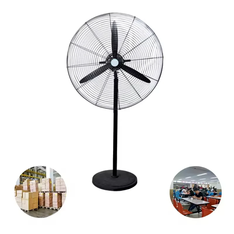Summer Big Power Pedestal Fan  Standing Fan Industrial Fans High Speed Industrial Metal Black Motor FREE Standing AC 220V FV41