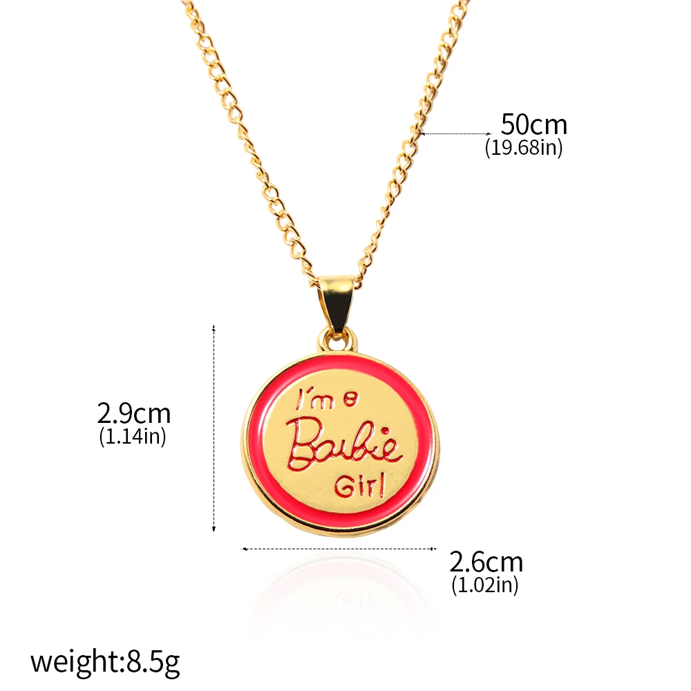 All-Match Cute Woman English Letter Pendant Anime Necklace Girly Heart Sweet Jewelry Accessories Gifts Fashion Necklace