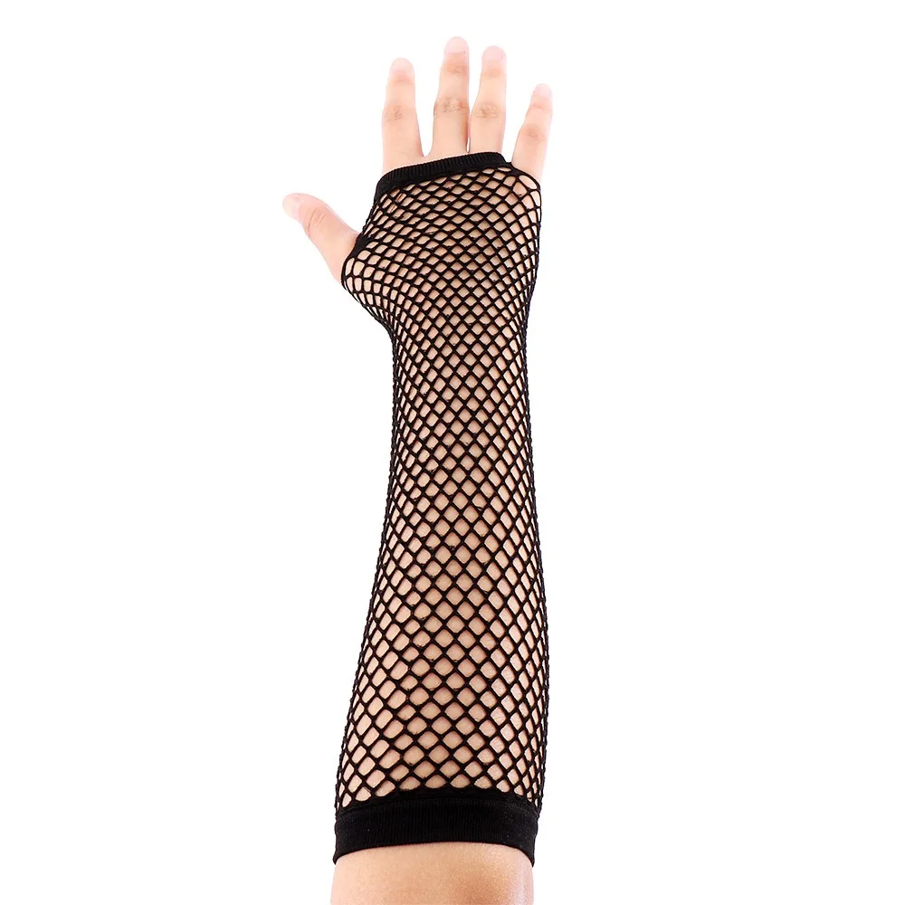 New Fashion Neon Fishnet Fingerless Long Gloves Leg Arm Cuff Party Wear  for Women Sexy Beautiful Arm Warmer