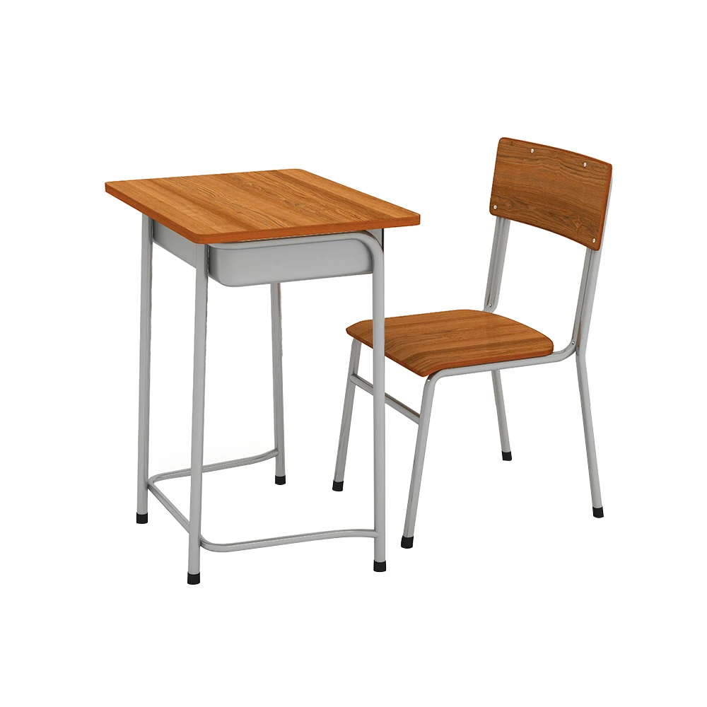 Portable Student Training Chair Fixed Table And Chair Set For School Classroom