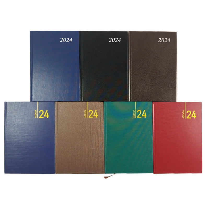 Custom logo 2024 Hardcover A5 Paper Note Book Diary Journal Agenda Daily Weekly Monthly Organizer Planner Notebook
