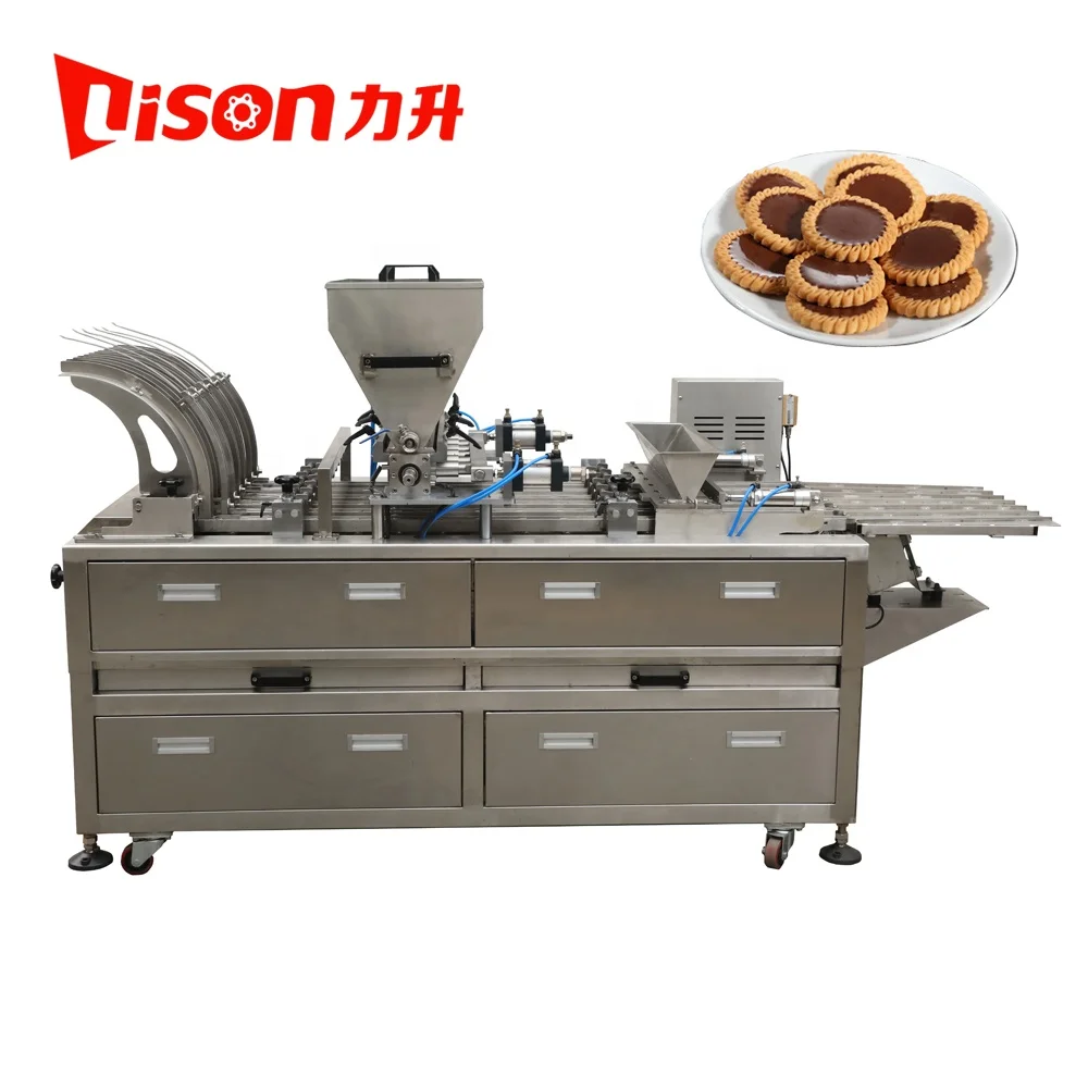 
New design automatic chocolate or jam depositing biscuit making machine 