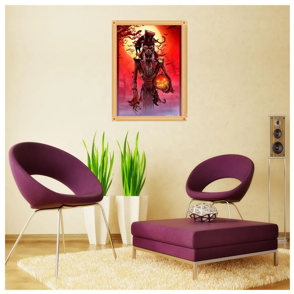 Wholesale Halloween 5D 2019 Christmas gift DIY skull and cat diamond painting set