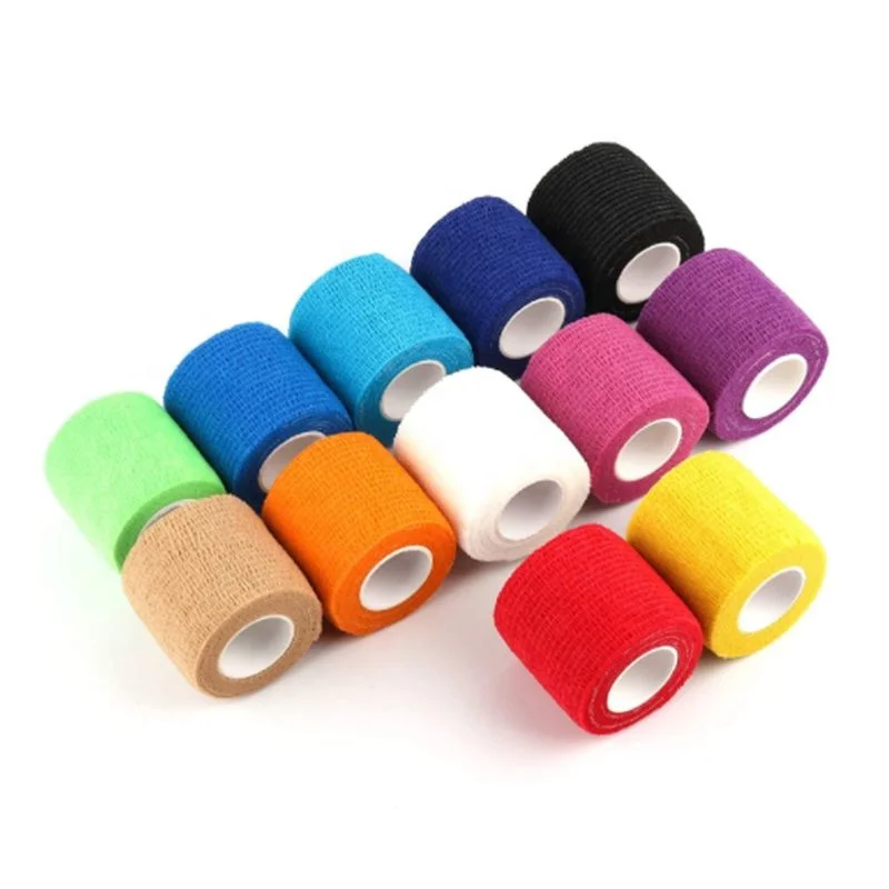 Self Adhesive Bandage Breathable Cohesive Bandage Wrap Rolls Elastic Self-Adherent Tape for Athletic Sports