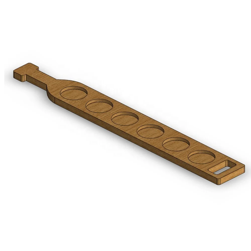 6 holes wooden beer  glass tasting  tray