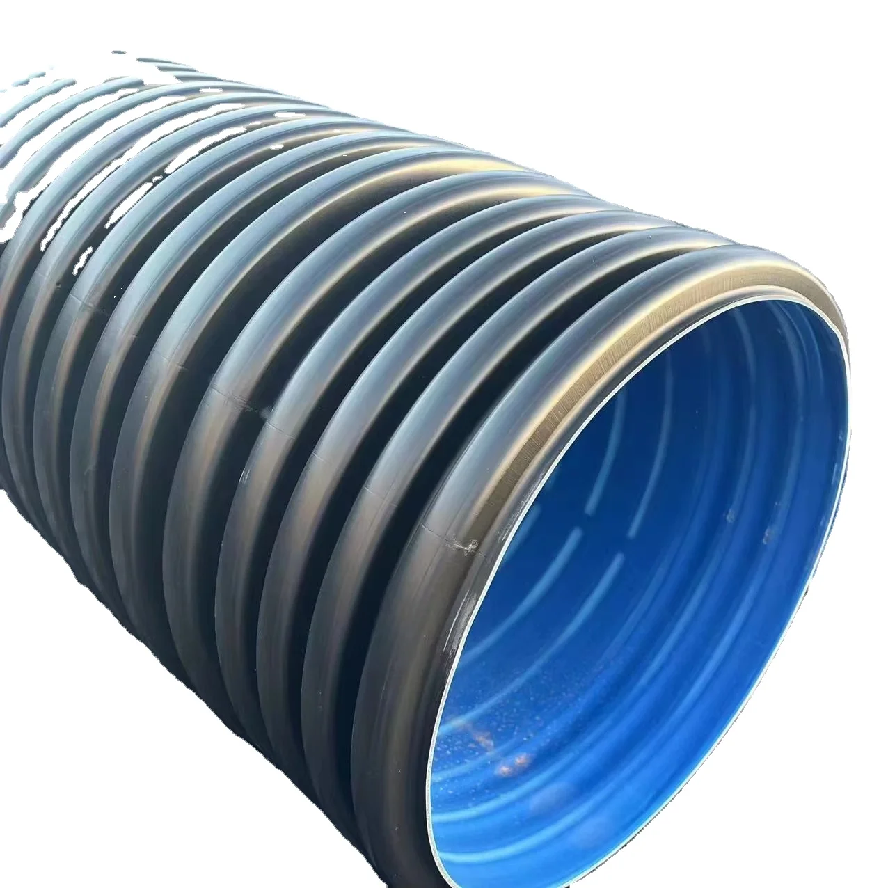 Высокое качество SN8 SN10 Hdpe двухслойная гофрированная полиэтиленовая дренажная труба пластиковая водопропускная от производителя