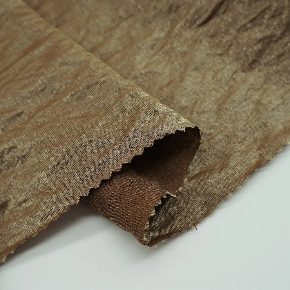 Factory Wholesale 70% Cotton 30% Nylon Wrinkle Fabric in Stock