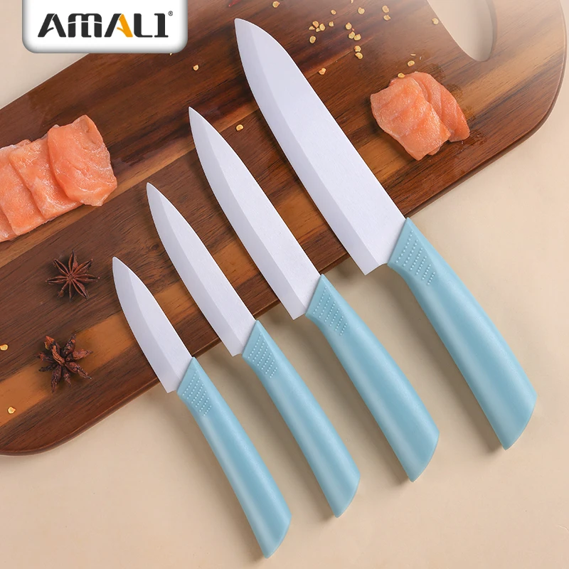 Ready To Ship- Colourful Kitchen Knives Ceramic Fruit Knife With Sheath Kitchen Accessories Cooking Tools