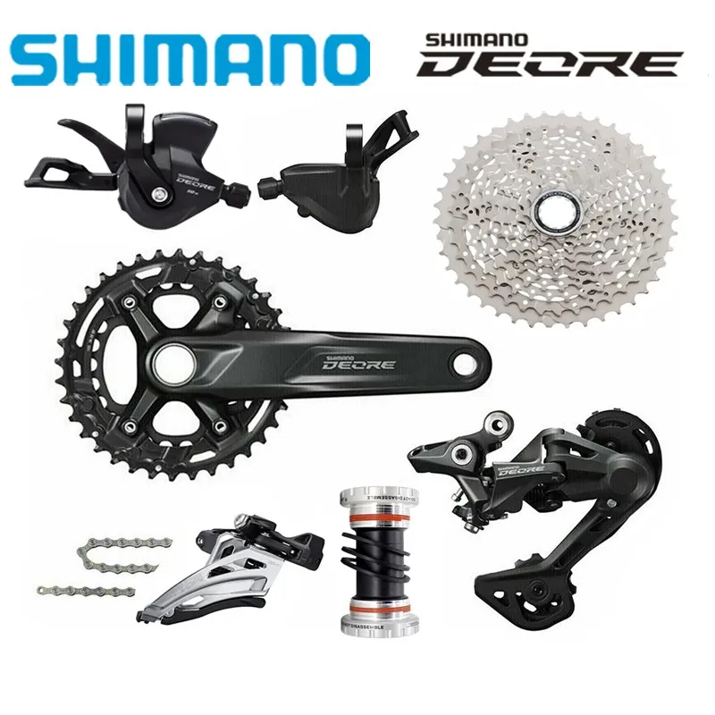 Shimano Deore M4100 2X10 Speed 8PCS Groupset For MTB  Shifter Rear Derailleurs CS-M4100 Cassette HG54 Chain  Original Kit