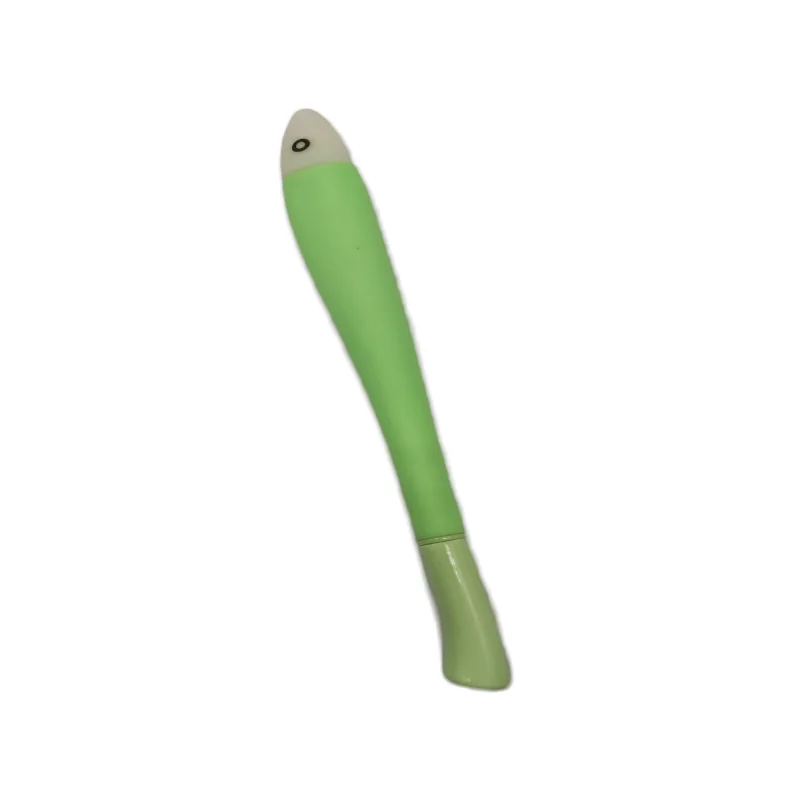 New Cartoon Silicone Signature Pen Salted Fish Gel Pen with Custom Logo Cute Student Gift Business Promotion Metal Pen