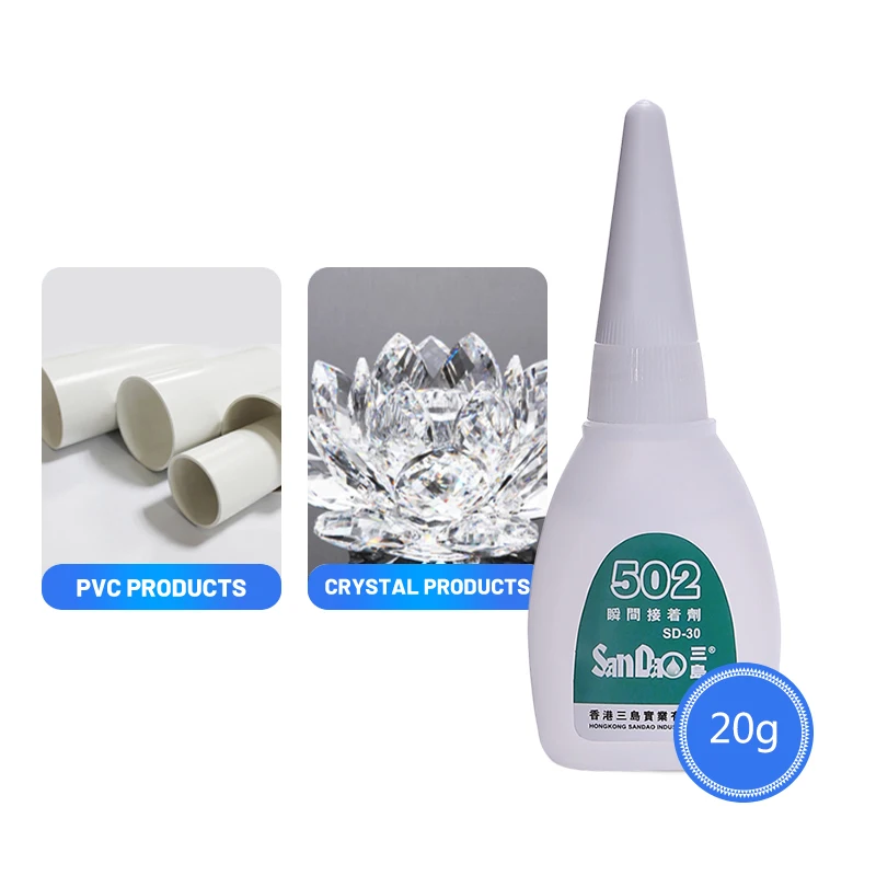 SD502-30 instant dry glue for plastic metal bonding cyanoacrylate adhesive super glue