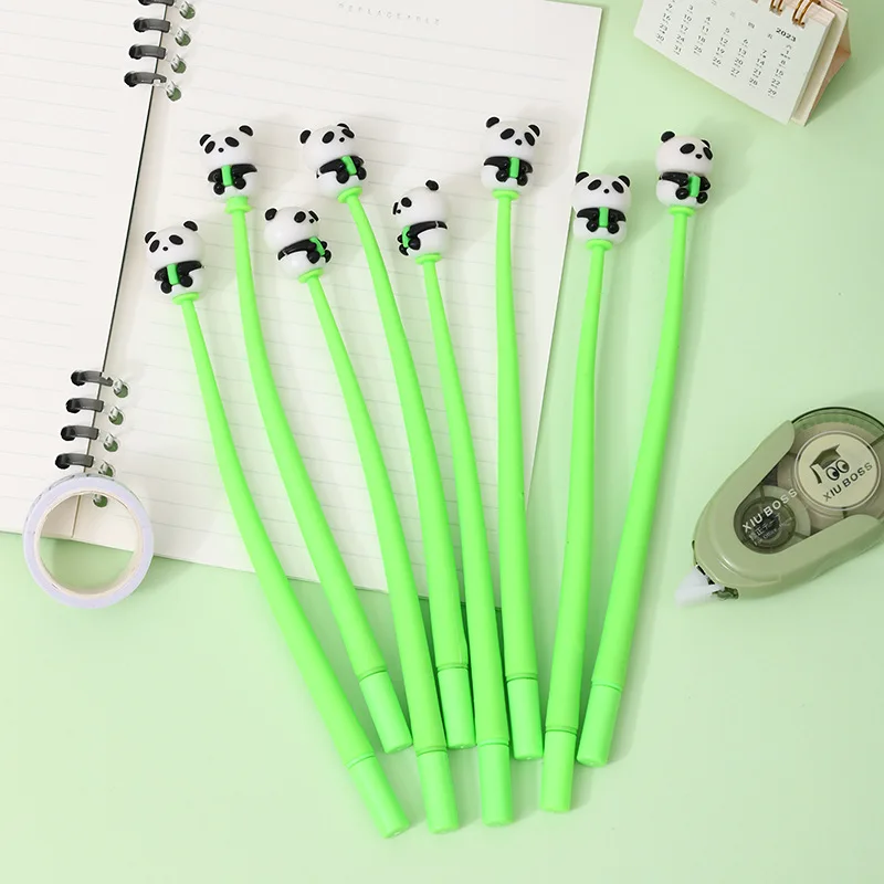 Wholesale Custom Cartoon Panda Neutral Gel Pen Cute Student Gift Creative Pen Stationery Black Ballpoint Pens