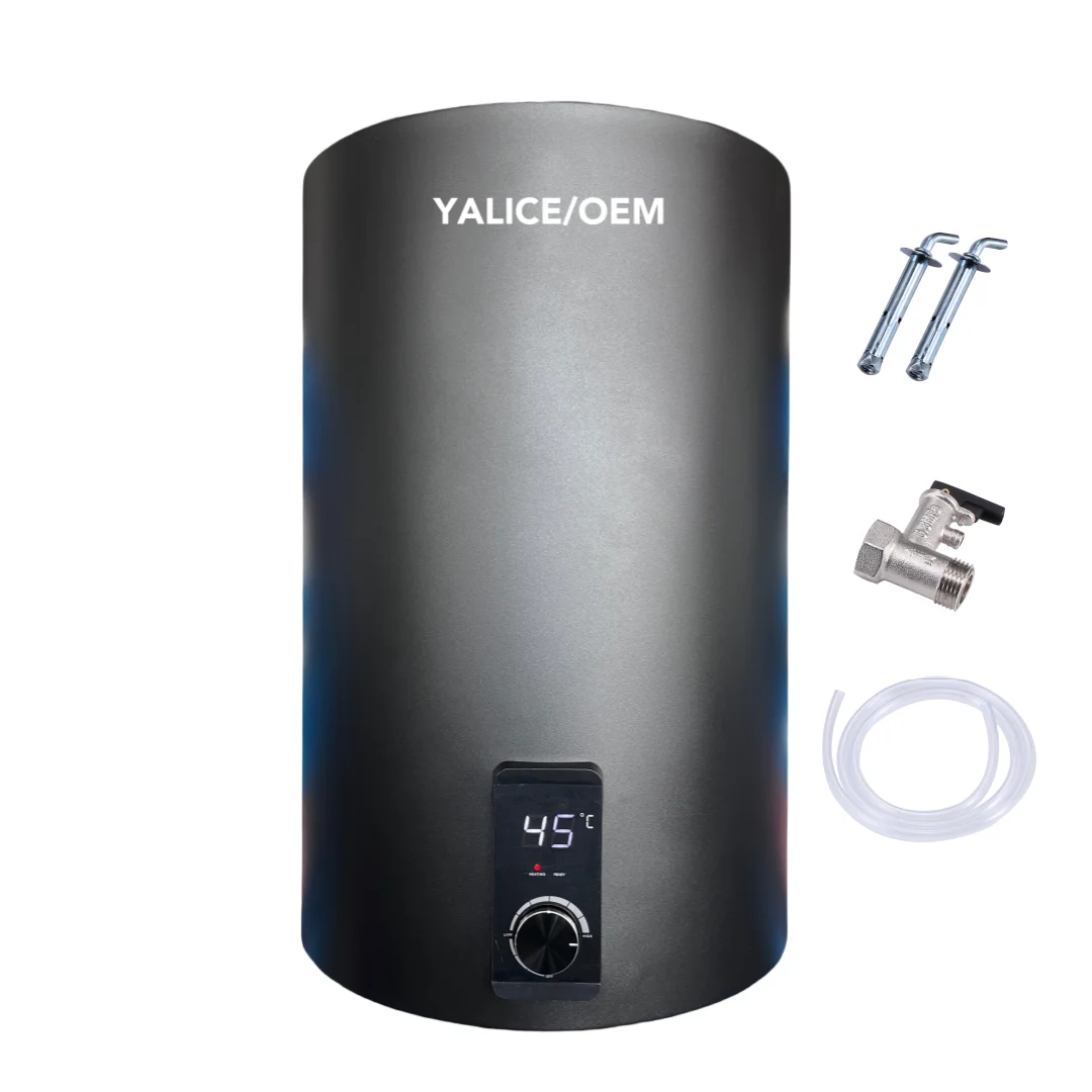 Poland Elegant Heater 100 liter OEM Vertical or Horizontal installation digital display storage hot water heater for hotel