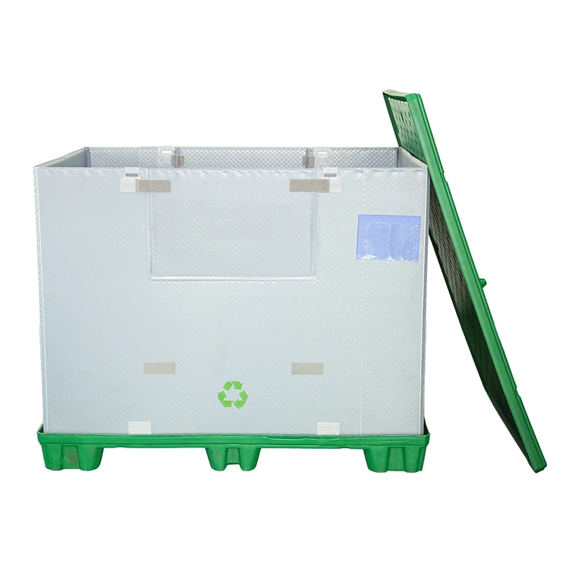 Wholesale Reusable Packaging Lower Cost Storage Collapsible Solution Gaylord Foldable Plastic Pallet Box Sleeve Pack