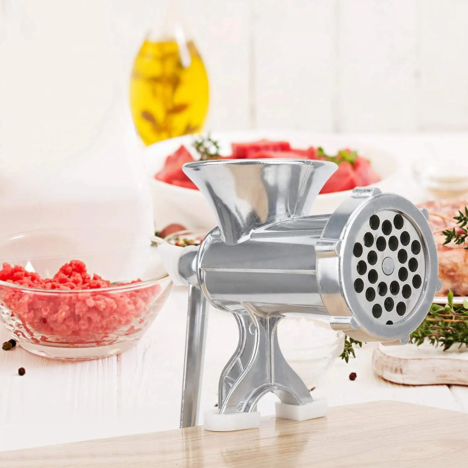 Metal Sausage Filling Machine Manual Tinned Meat Grinder/ Mincer Sausage Stuffer for All Meats Vegetables Garlic Fruits