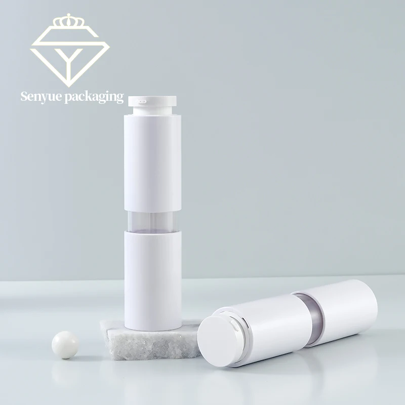 New skin care product packaging press vacuum face cream sub bottled plastic lotion essence three empty bottles