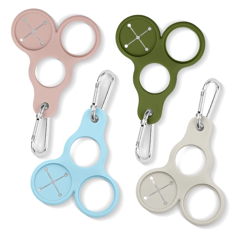 Water Bottle Clip Buckle Portable Silicone Water Bottle Ring Holder with Carabiner Water Bottle Holder