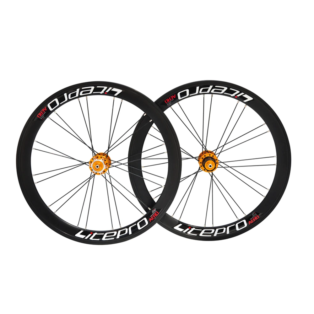 Колесная пара Litepro AERO S42, 20 дюймов, 406/451 дисковый/V тормоз, 11 скоростей, 4 герметичных подшипника, литые диски, складной велосипед BMX, велосипедные диски
