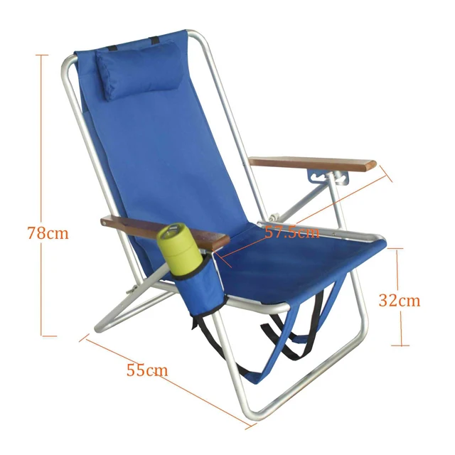 
4 adjust positions foldable chair Aluminum beach chair 