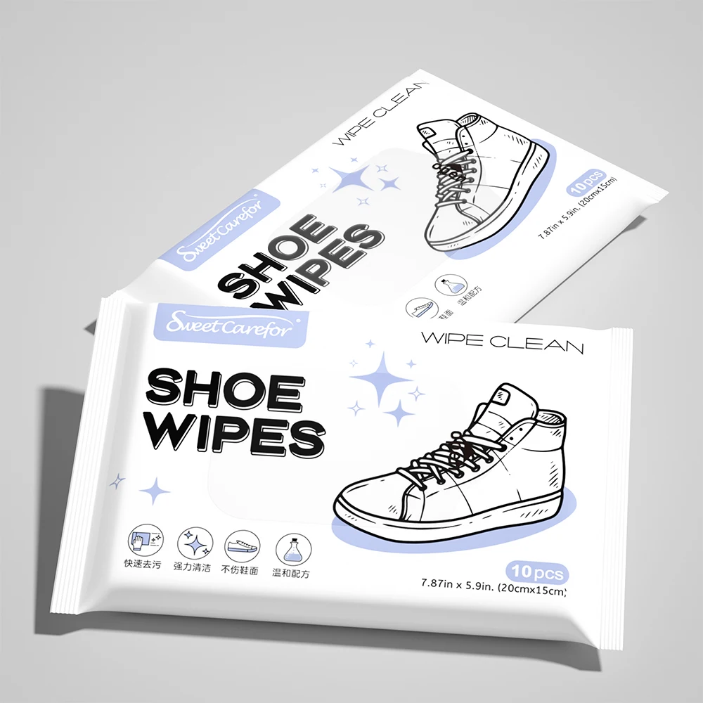 Sweet Carefor Shoes Wipes Disposable Sneaker Wipes Easy Carrying Shoe Cleaning Wipes