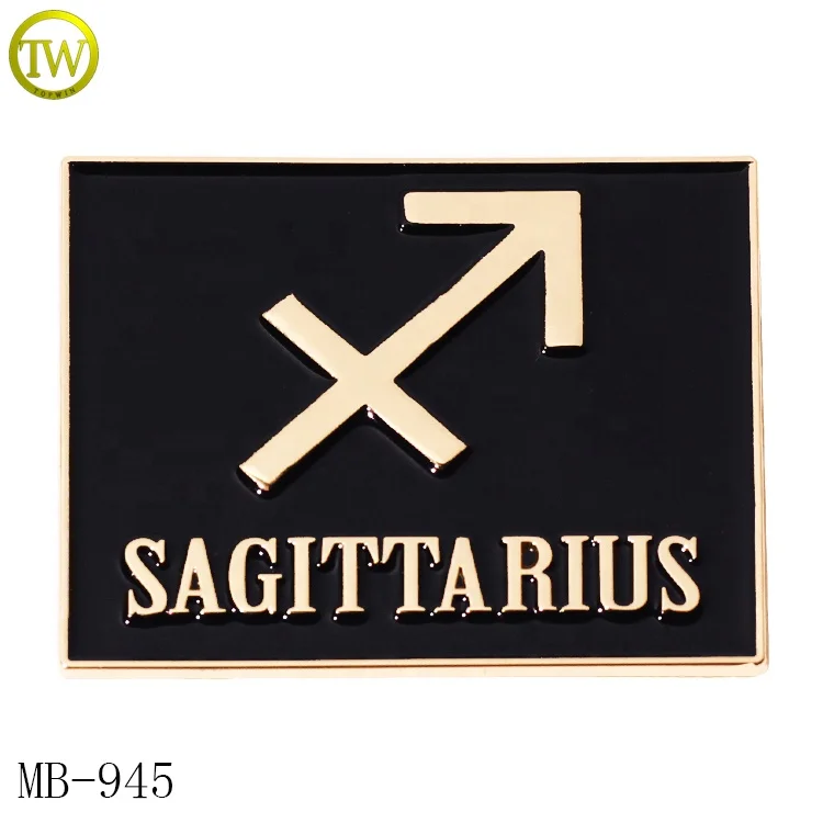 Rainbow Plated Bag Hardware Making Zinc Alloy Rectangle Letter Private Tags Emblem for Luggage