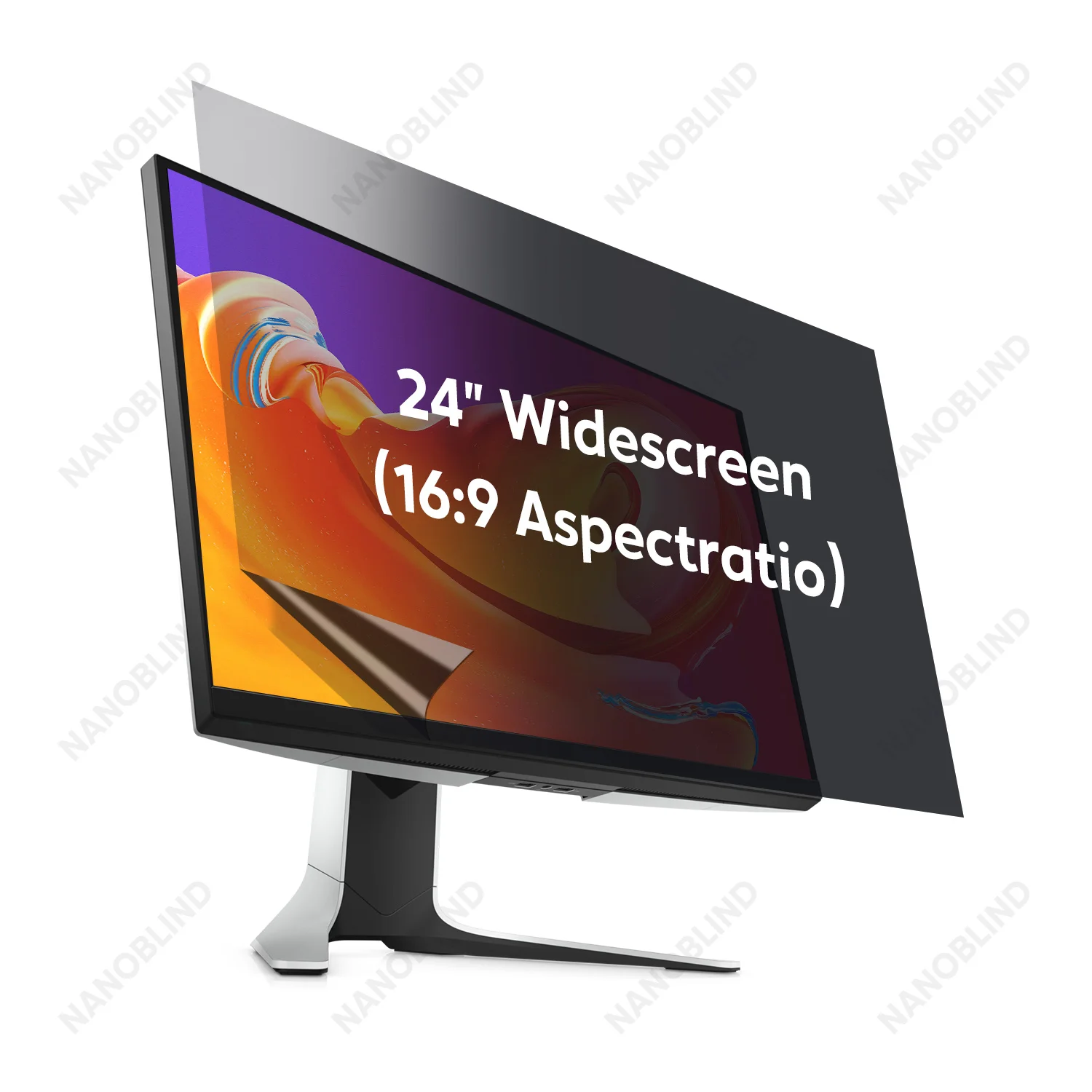 Nanoblind 24 Inch Monitor Use Anti Glare Screen Privacy Filter Anti Blue Light Anti Spy Film 531*298mm
