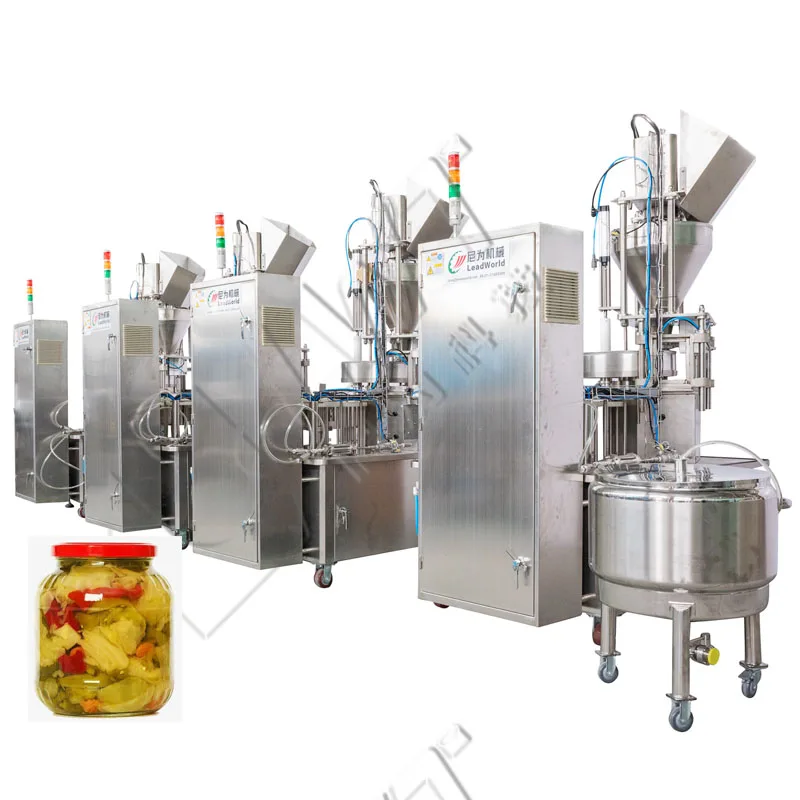 Mango Pickle Bottle Filling Machine  Mixed Prawn Pickles Jar Filler Ginger Garlic Paste Packing Machine