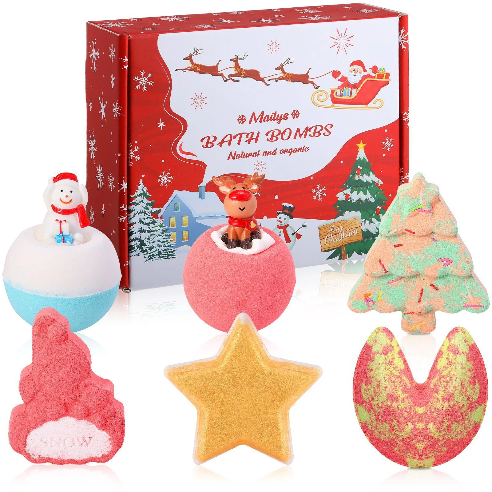 Christmas gifts Relieves fatigue Bath salts or bath bomb Organic bathing Custom branded packaging