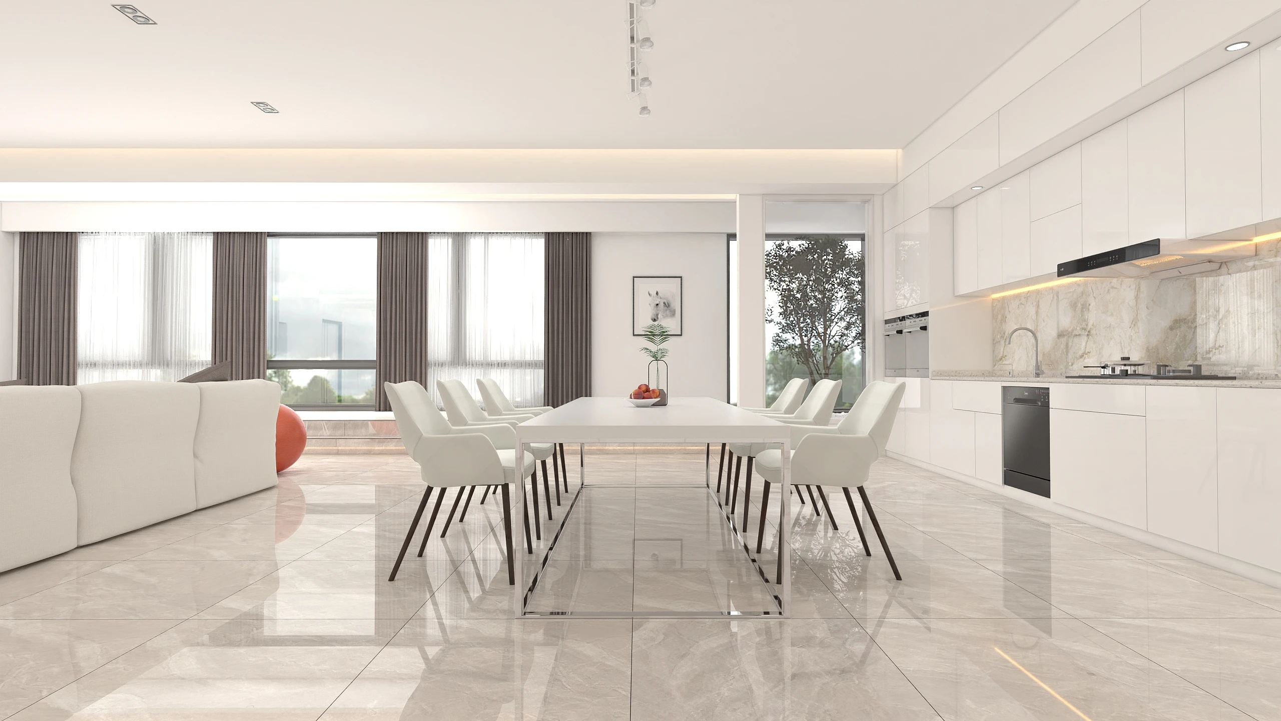 800x800mm  hot sale gray color porcelain polished marble tiles for bathroom floor