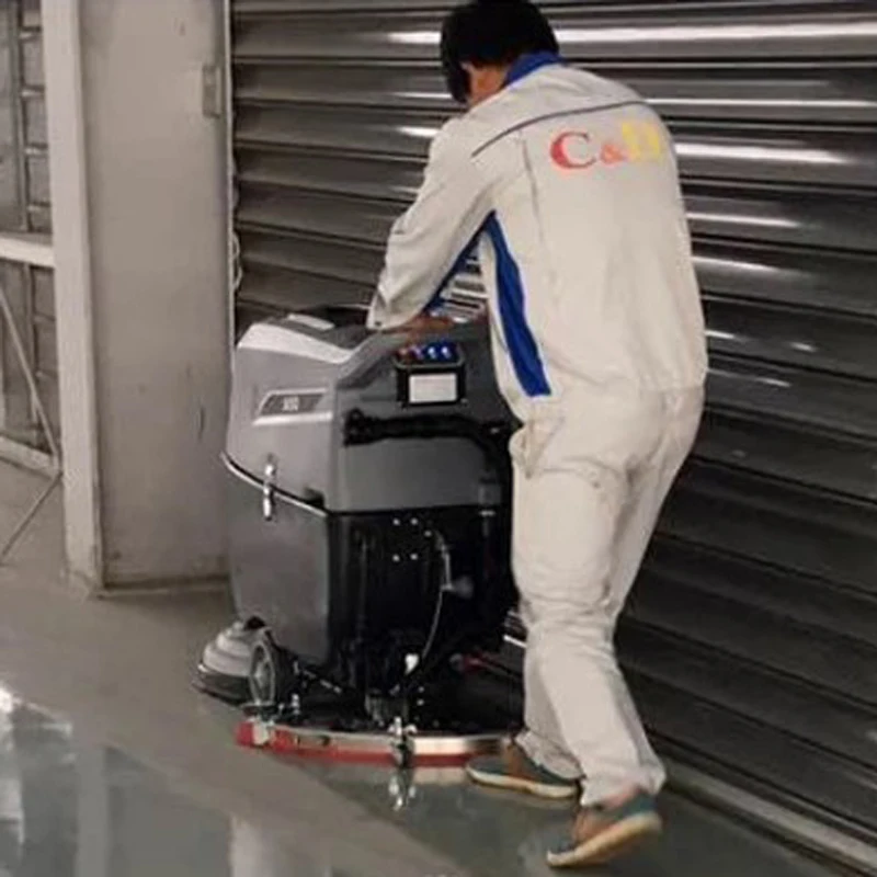 big tank capacity automatic and manual operation mode mini ball valve design floor sweeper scrubber dryer machine for workshop