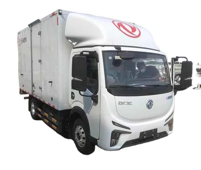 2022 New Design China Dongfeng Speed Range 90km/h Hydraulic Brake  Light Electric Battery Cargo Van Truck Vehicle