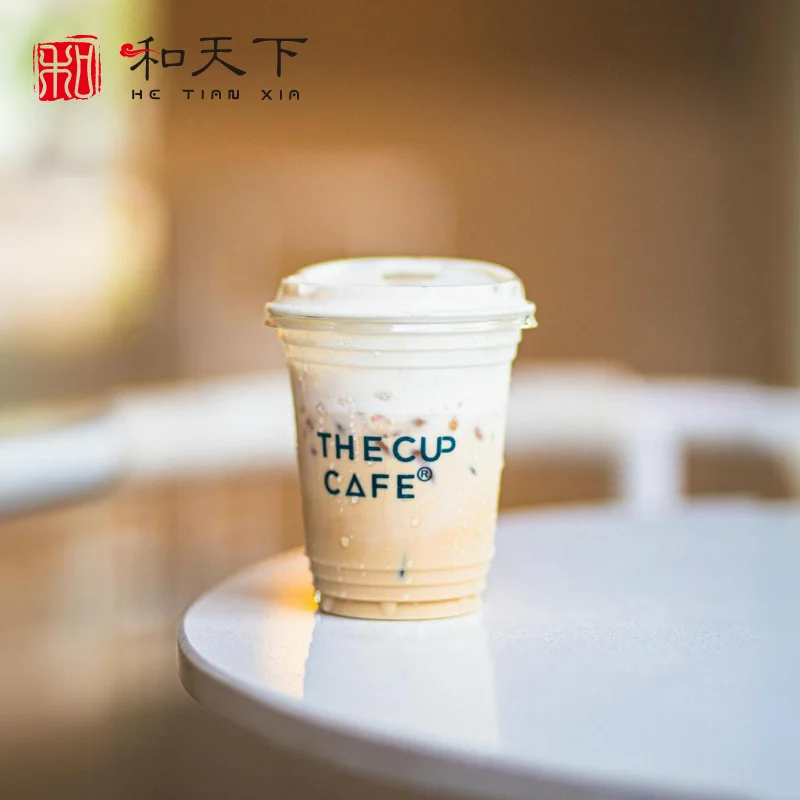 Custom Printed Clear PET Cup Disposable Plastic Mini Dessert Glasses UShape Cups Hot and Cold Butterfly 10oz Cups with Dome Lids