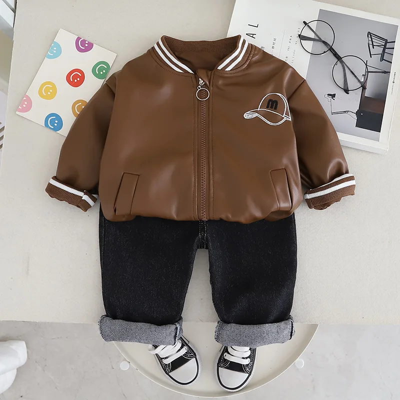New Stylish Spring Autumn and Winter Children Jacket Thick Coat Boy Casual Boys Clothing Sets Wholesale