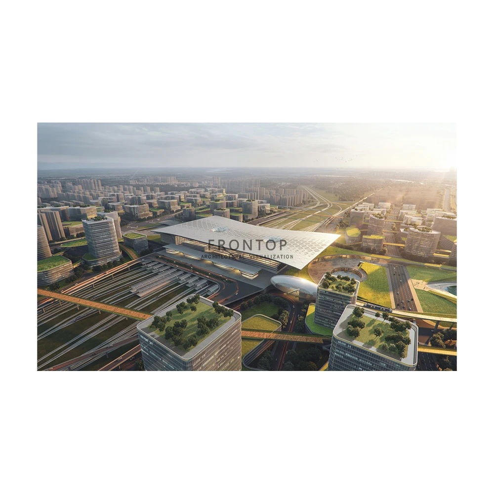 Высокая Реалистичная 3D архитектурные 3D визуализации транзита ориентированной разработки 3D оказание услуг