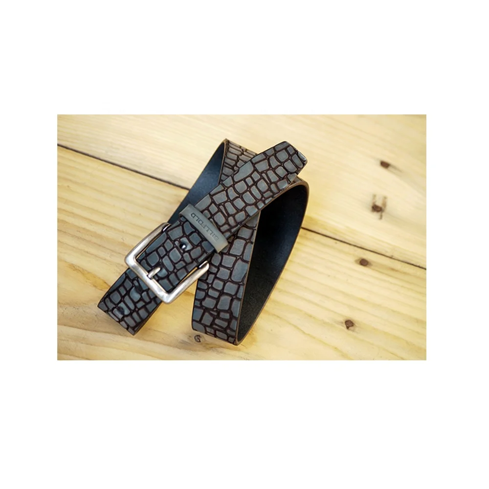 Genuine Leather Belts for Men Top Quality Gray Color Custom Designer Belts for Man