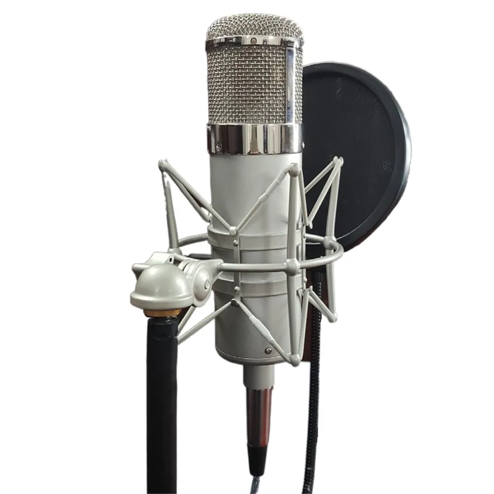 Лидер продаж, оптовая продажа, тяжелый Большой 47 микрофонный корпус, серебристый никель, сделай сам, студийный большой конденсаторный микрофон, чехол