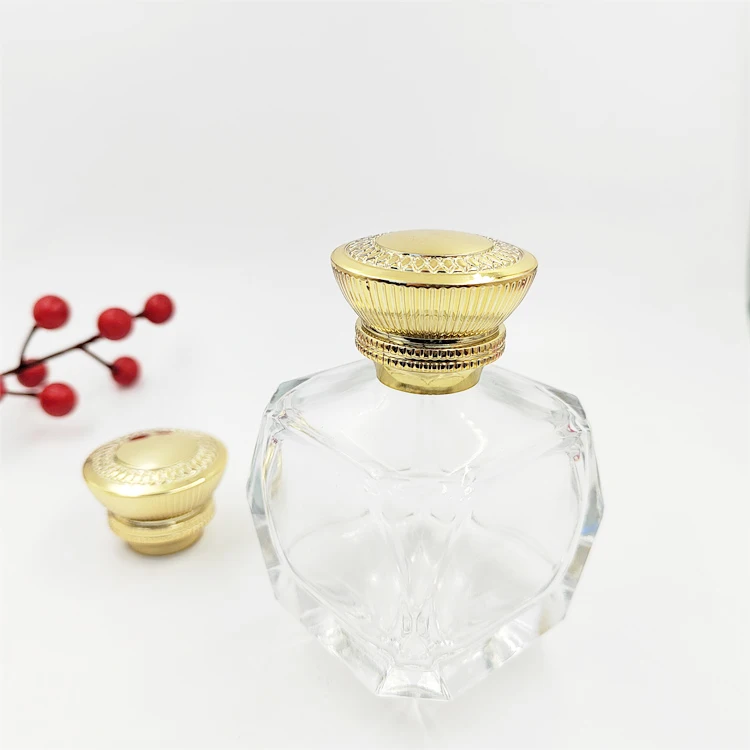 Low MOQ factory custom golden luxury metal zinc alloy lid zamac  perfume cap for perfume glass bottle