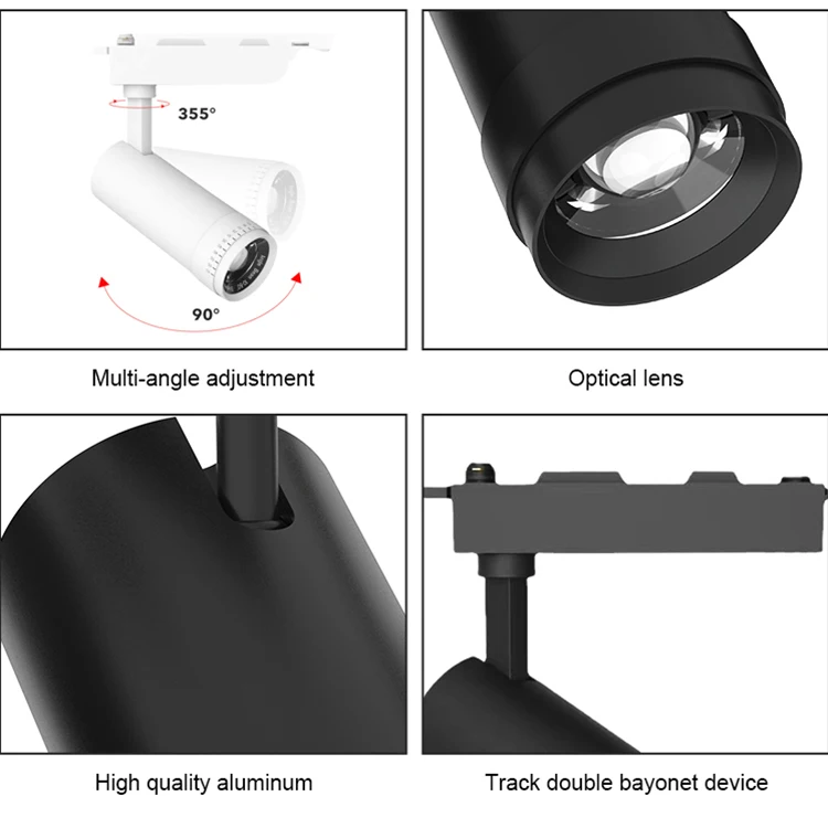 Premium Quality Adjustable For Shops Museum Art Gallery Anti-Glare Indoor Zoomable Dimmable System Cob Led Magnetic Track Light