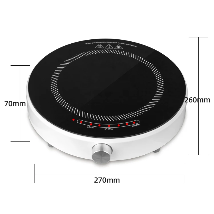 Круглая ручка управления, одиночная горелка, стеклянный колпачок для горячего горшка, кухонная панель для индукционной плиты