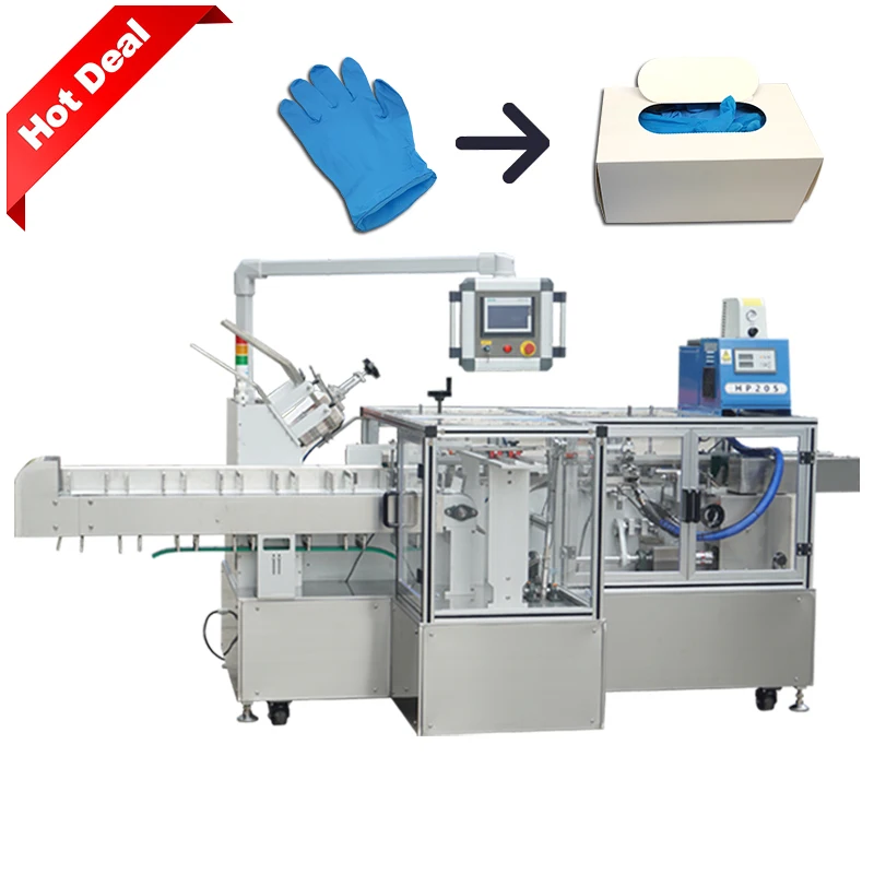 
Y-pack Factory Supplies Intermittent full automatic plastic disposable nitrile medical surgical gloves carton packing machine 