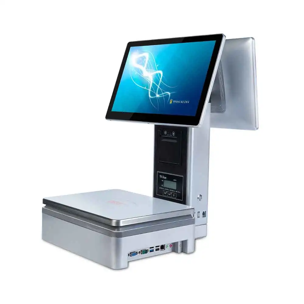 All In one Touch Pos Weighing Scale Windows Cash Register for Fresh Store Weighing
